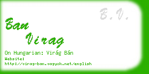 ban virag business card