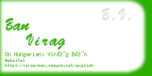 ban virag business card